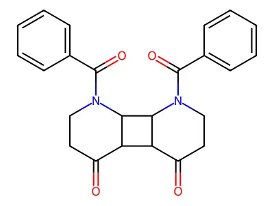 1,8-Dibenzoyldecahydrocyclobuta[1,2-b:4,3-b']dipyridine-4,5-dione structure