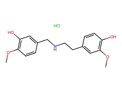4-[2-[(3-Hydroxy-4-methoxy-phenyl)methylamino]ethyl]-2-methoxy-phenol structure