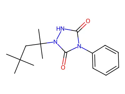 4-Phenyl-1-(2,4,4-trimethylpentan-2-yl)-1,2,4-triazolidine-3,5-dione structure