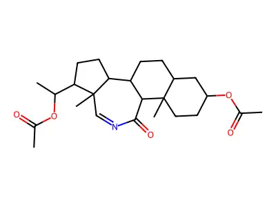 1-[10-(Acetyloxy)-3a,12a-dimethyl-1-oxo-1,3a,4,5,6,6a,6b,7,8,8a,9,10,11,12,12a,12b-hexadecahydrocyclopenta[c]naphtho[2,1-e]azepin-4-yl]ethyl acetate structure