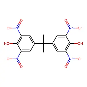 4-[2-(4-Hydroxy-3,5-dinitrophenyl)propan-2-yl]-2,6-dinitrophenol structure
