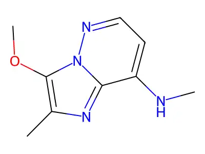 3-methoxy-N,2-dimethylimidazo[1,2-b]pyridazin-8-amine structure