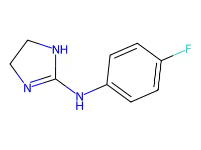 N-(4-fluorophenyl)-4,5-dihydro-1H-imidazol-2-amine structure
