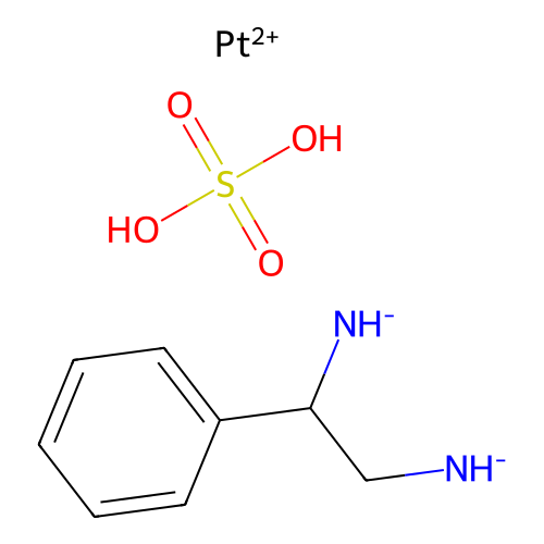 (2-Azanidyl-1-phenylethyl)azanide;platinum(2+);sulfuric acid structure