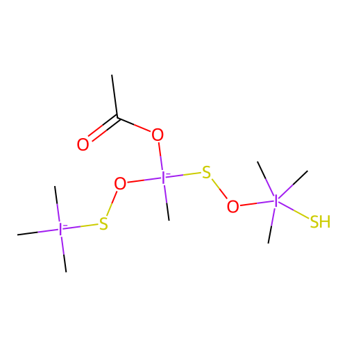 3-Trisiloxanol, 1,1,1,3,5,5,5-heptamethyl-, acetate structure