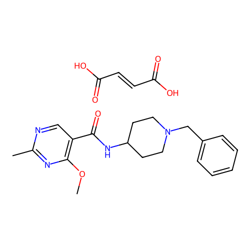 5-Pyrimidinecarboxamide, N-(1-benzyl-4-piperidyl)-4-methoxy-2-methyl-, maleate structure