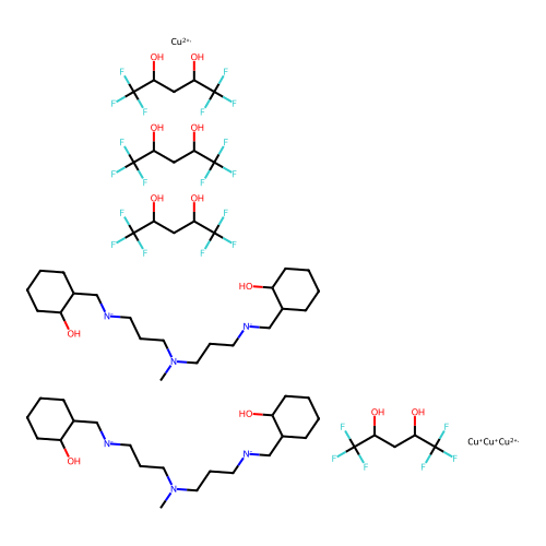 Chemical Compound (C62H106Cu4F24N6O12+2) structure