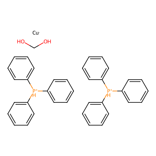 Copper;methanediol;bis(triphenylphosphanium) structure