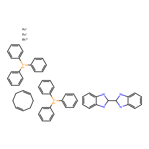 Chemical Compound (C58H54Au2N4P2Rh+3) structure