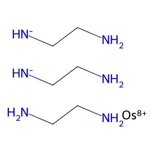 Bis(2-aminoethylazanide);ethane-1,2-diamine;osmium(8+) structure