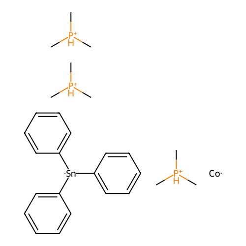 IUPAC: Cobalt; Trimethylphosphanium; Triphenyltin structure