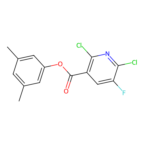 3,5-Dimethylphenyl 2,6-dichloro-5-fluoronicotinate structure