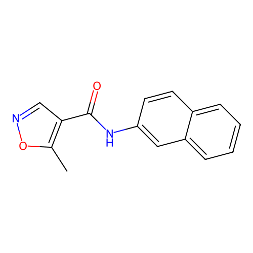 5-methyl-N-(2-naphthyl)-4-isoxazolecarboxamide structure