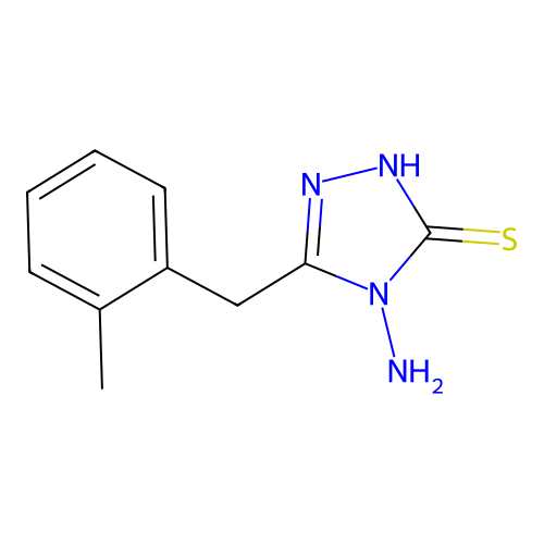 4-amino-5-(2-methylbenzyl)-4H-1,2,4-triazole-3-thiol structure