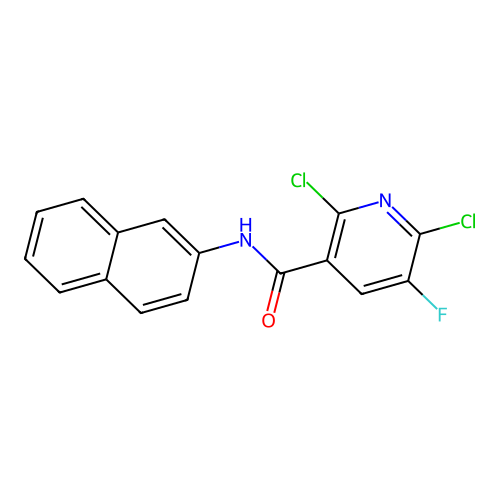 2,6-二氯-5-氟-N-(2-萘基)烟酰胺 structure