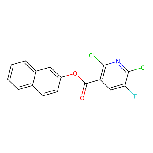 2-Naphthyl 2,6-dichloro-5-fluoronicotinate structure