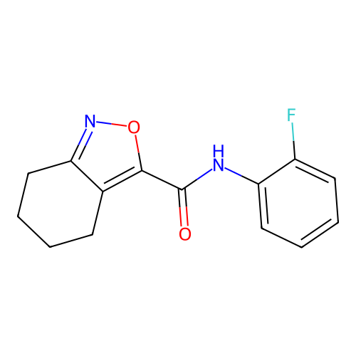 N-(2-fluorophenyl)-4,5,6,7-tetrahydro-2,1-benzisoxazole-3-carboxamide structure