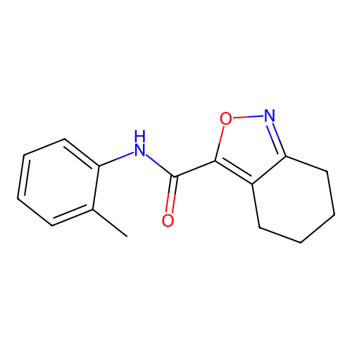 N-(2-methylphenyl)-4,5,6,7-tetrahydro-2,1-benzisoxazole-3-carboxamide structure