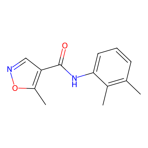 N-(2,3-dimethylphenyl)-5-methyl-4-isoxazolecarboxamide structure