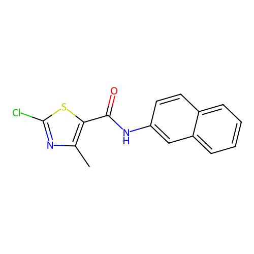 2-Chloro-4-Methyl-N-(Naphthalen-2-Yl)-1,3-Thiazole-5-Carboxamide structure