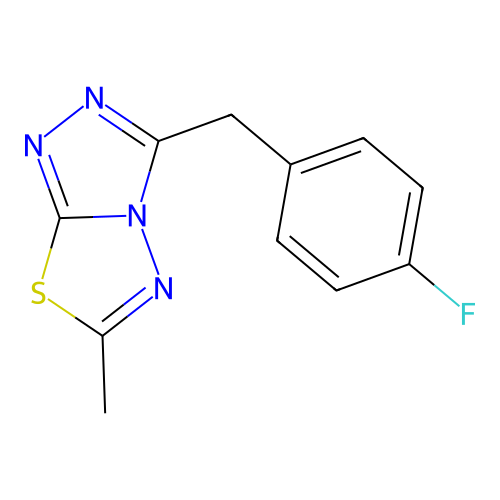 3-(4-Fluorobenzyl)-6-methyl[1,2,4]triazolo[3,4-b][1,3,4]thiadiazole structure