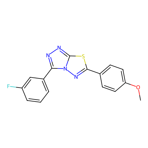 3-(3-Fluorophenyl)-6-(4-methoxyphenyl)-[1,2,4]triazolo[3,4-b][1,3,4]thiadiazole structure