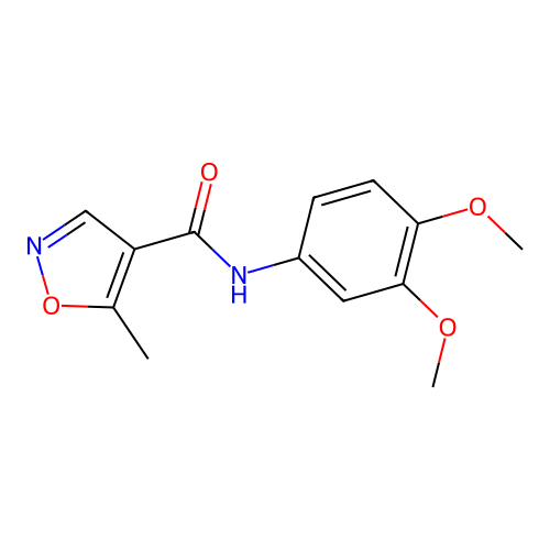 N-(3,4-dimethoxyphenyl)-5-methyl-4-isoxazolecarboxamide structure