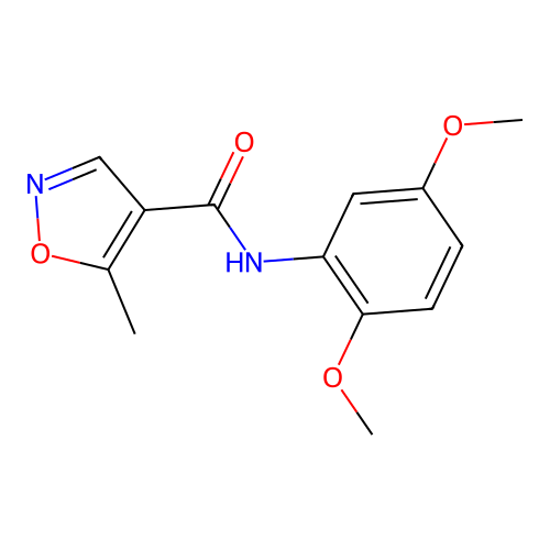 N-(2,5-dimethoxyphenyl)-5-methyl-4-isoxazolecarboxamide structure