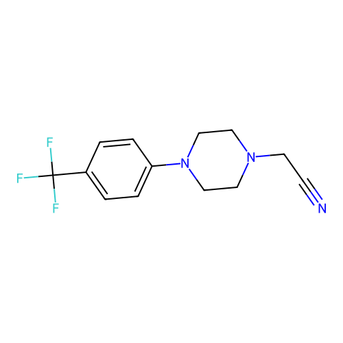 {4-[4-(Trifluoromethyl)phenyl]-1-piperazinyl}acetonitrile structure