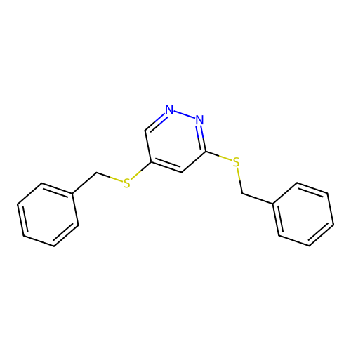 3,5-Bis(benzylsulfanyl)pyridazine structure