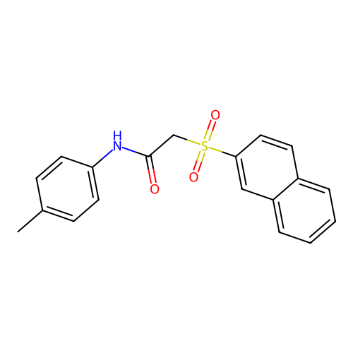 N-(4-methylphenyl)-2-(2-naphthylsulfonyl)acetamide structure