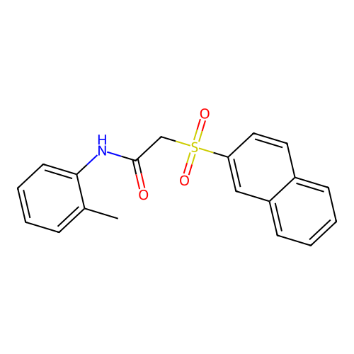 N-(2-methylphenyl)-2-(2-naphthylsulfonyl)acetamide structure