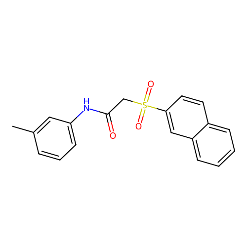 N-(3-methylphenyl)-2-(2-naphthylsulfonyl)acetamide structure