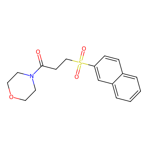 3-(4-Morpholinyl)-3-oxopropyl 2-naphthyl sulfone structure