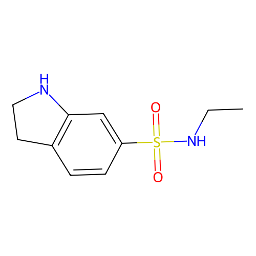 N-ethyl-2,3-dihydro-1H-indole-6-sulfonamide structure