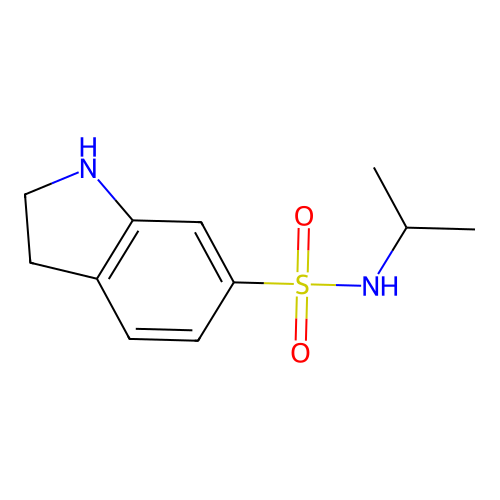 N-isopropyl-6-indolinesulfonamide structure