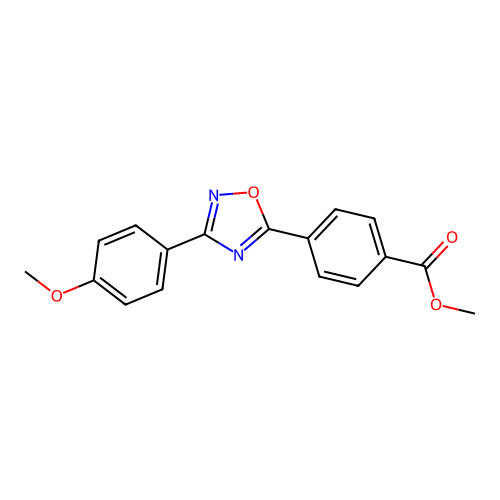 Methyl 4-[3-(4-methoxyphenyl)-1,2,4-oxadiazol-5-yl]benzoate structure