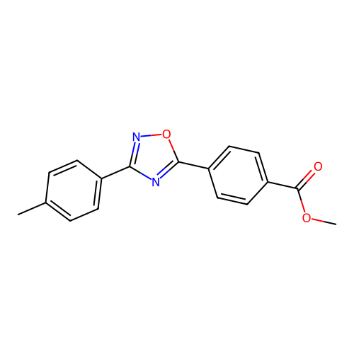 Methyl 4-[3-(4-methylphenyl)-1,2,4-oxadiazol-5-yl]benzoate structure