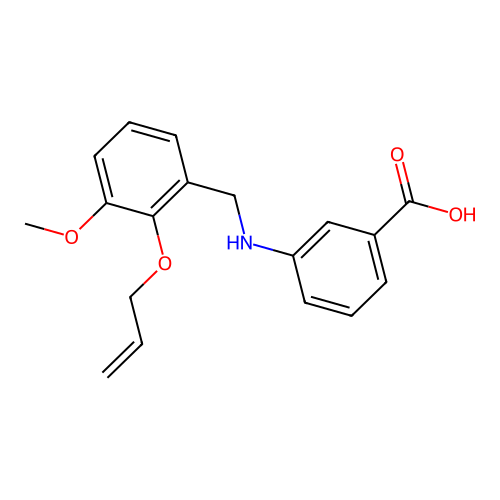 3-{[2-(Allyloxy)-3-methoxybenzyl]amino}benzoic acid structure