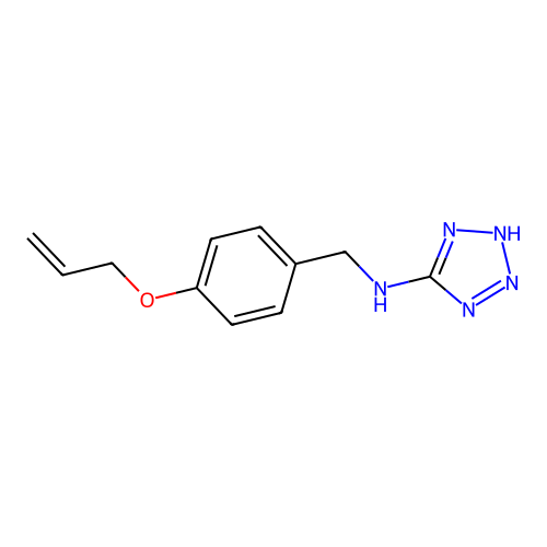 (4-Allyloxy-benzyl)-(2H-tetrazol-5-yl)-amine structure