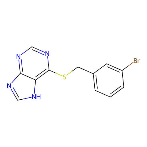 6-[(3-bromobenzyl)sulfanyl]-9H-purine structure