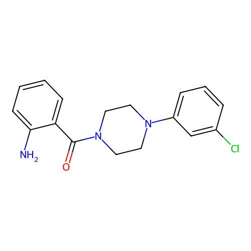 2-{[4-(3-Chlorophenyl)-1-piperazinyl]carbonyl}phenylamine structure