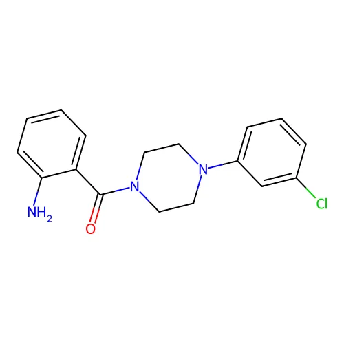 2-{[4-(3-氯苯基)-1-哌嗪基]羰基}苯基胺 structure