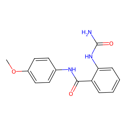 2-(carbamoylamino)-N-(4-methoxyphenyl)benzamide structure