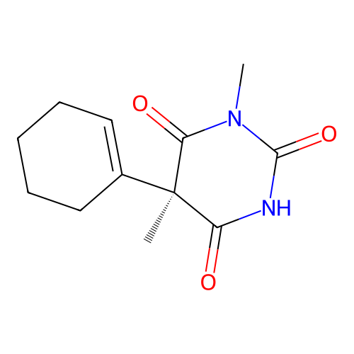(-)-Hexobarbital structure
