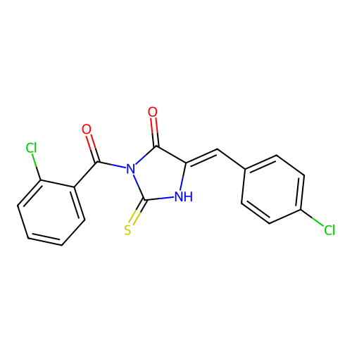 4-Imidazolidinone, 3-(2-chlorobenzoyl)-5-((4-chlorophenyl)methylene)-2-thioxo- structure