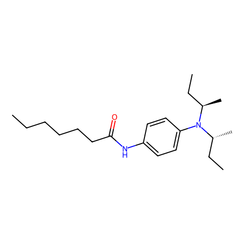 Heptanamide, N-(4-(bis(1-methylpropyl)amino)phenyl)- structure