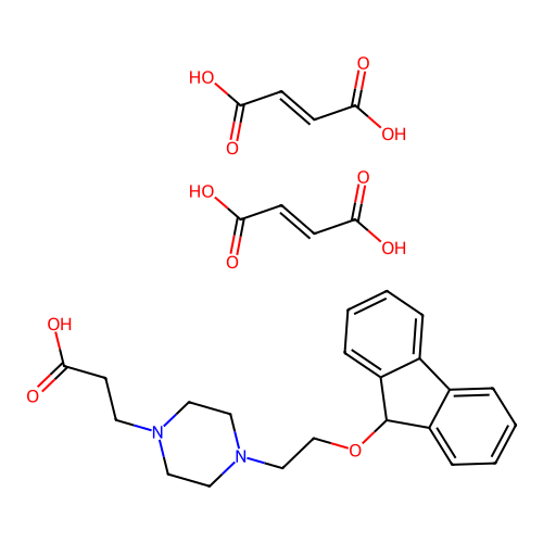 1-Piperazinepropionic acid, 4-(2-(9-fluorenyloxy)ethyl)-, dimaleate structure