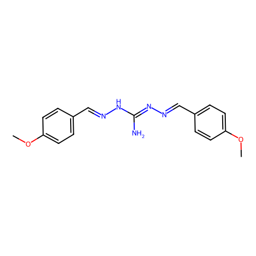 1,2-Bis[(4-methoxyphenyl)methylideneamino]guanidine structure