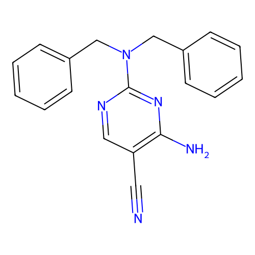 4-Amino-2-(dibenzylamino)pyrimidine-5-carbonitrile structure
